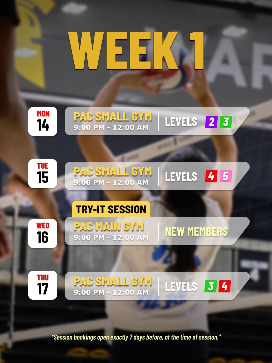 PAC Small Gym Sessions