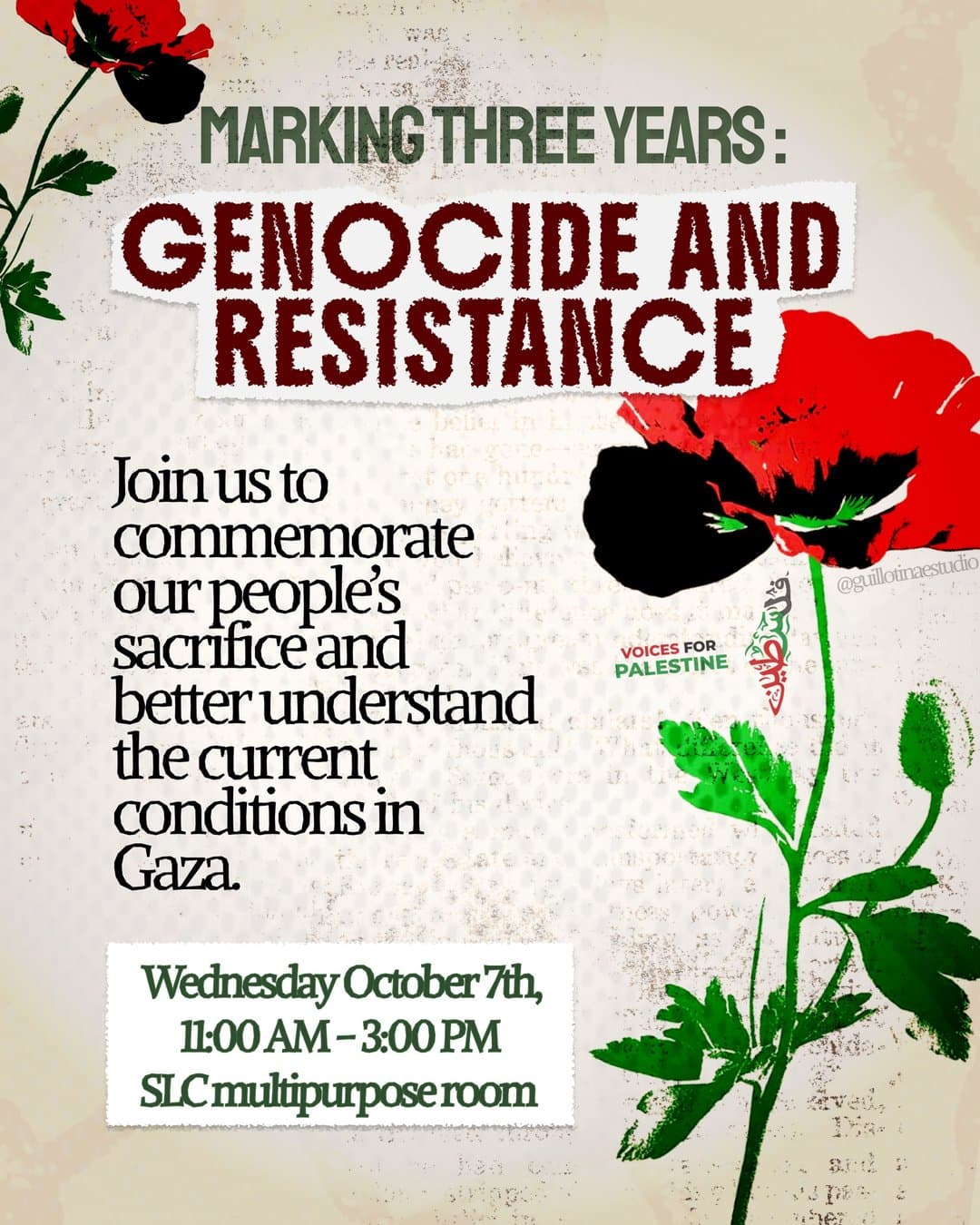 Marking Three Years: Genocide and Resistance