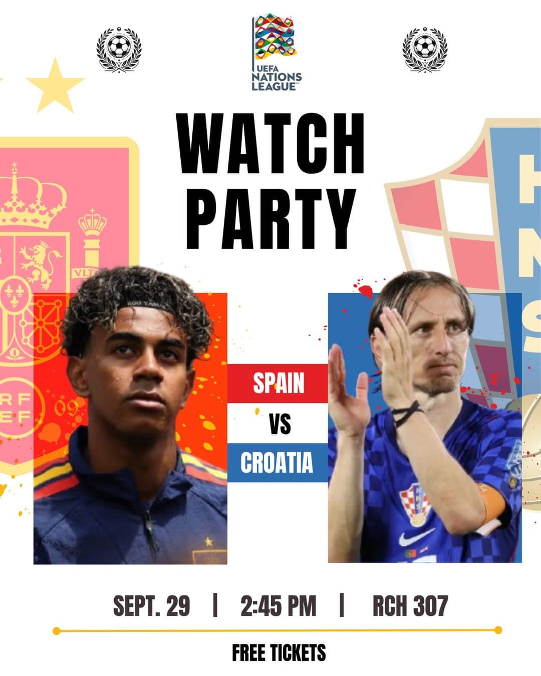 Spain Vs Croatia Watch Party