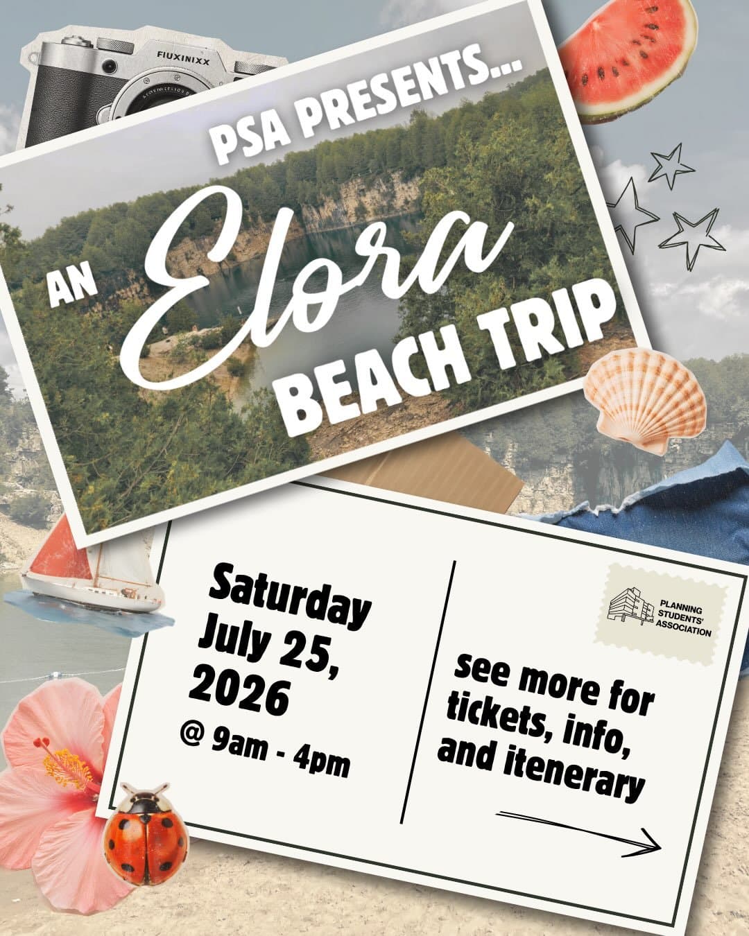 PSA Presents: An Elora Beach Trip