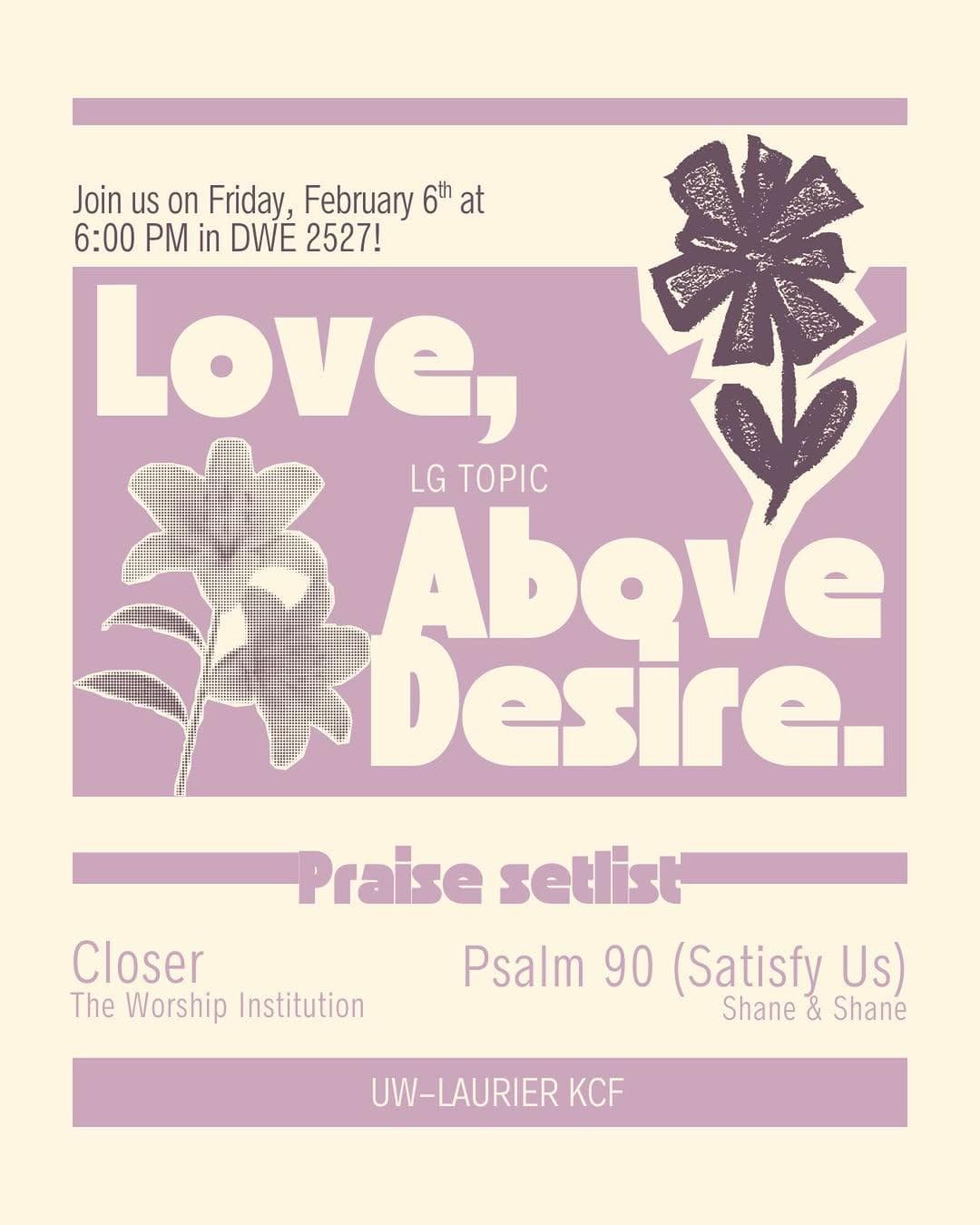 Large Group: Love Above Our Desires