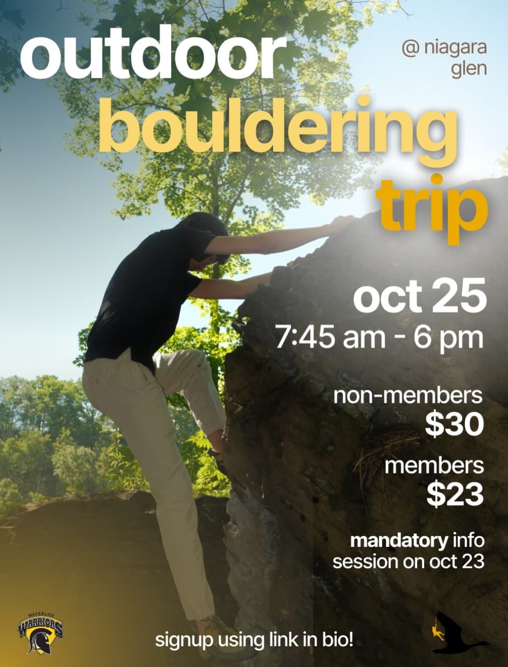 Outdoor Bouldering Trip