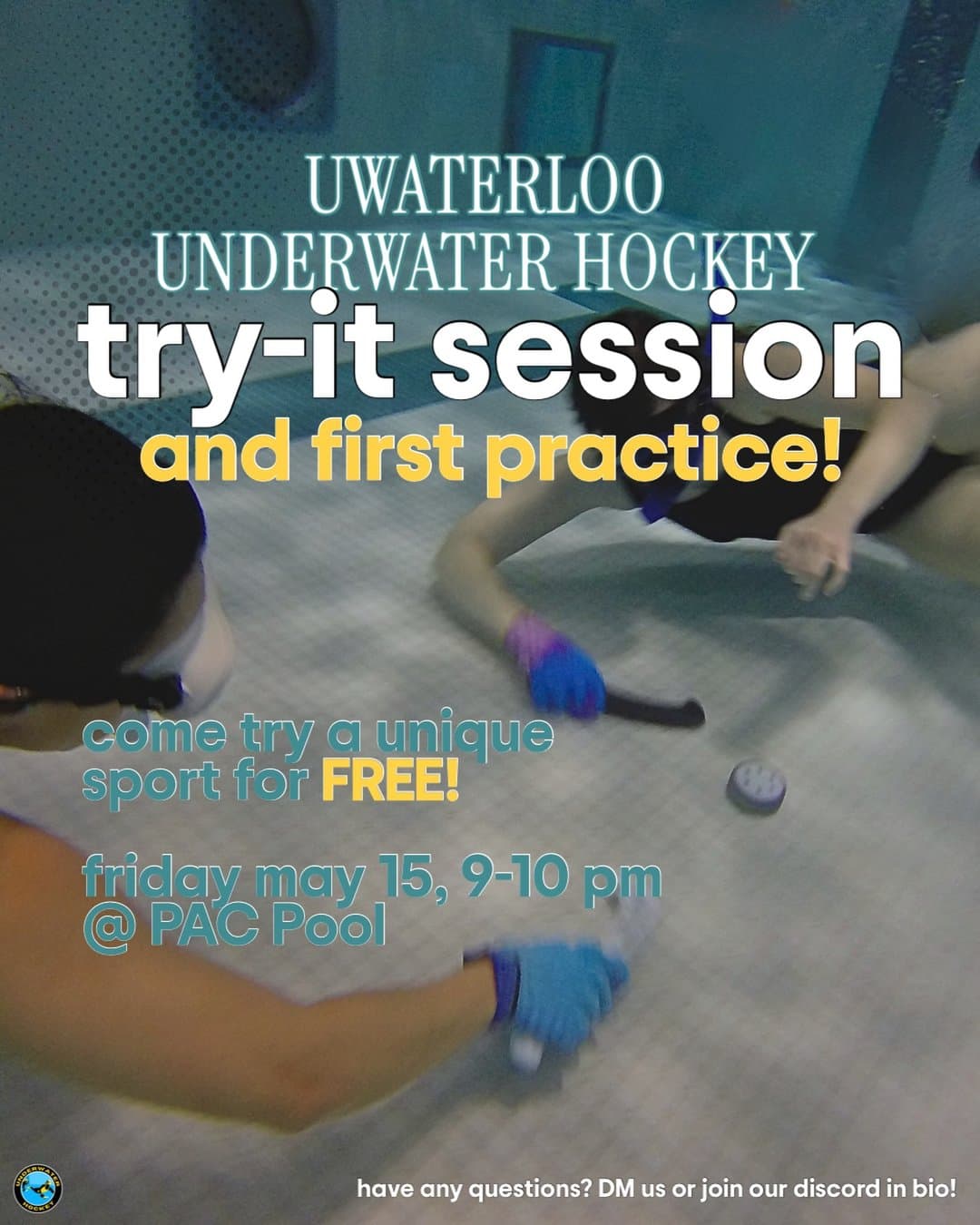 UWaterloo Underwater Hockey Try-It Session And First Practice