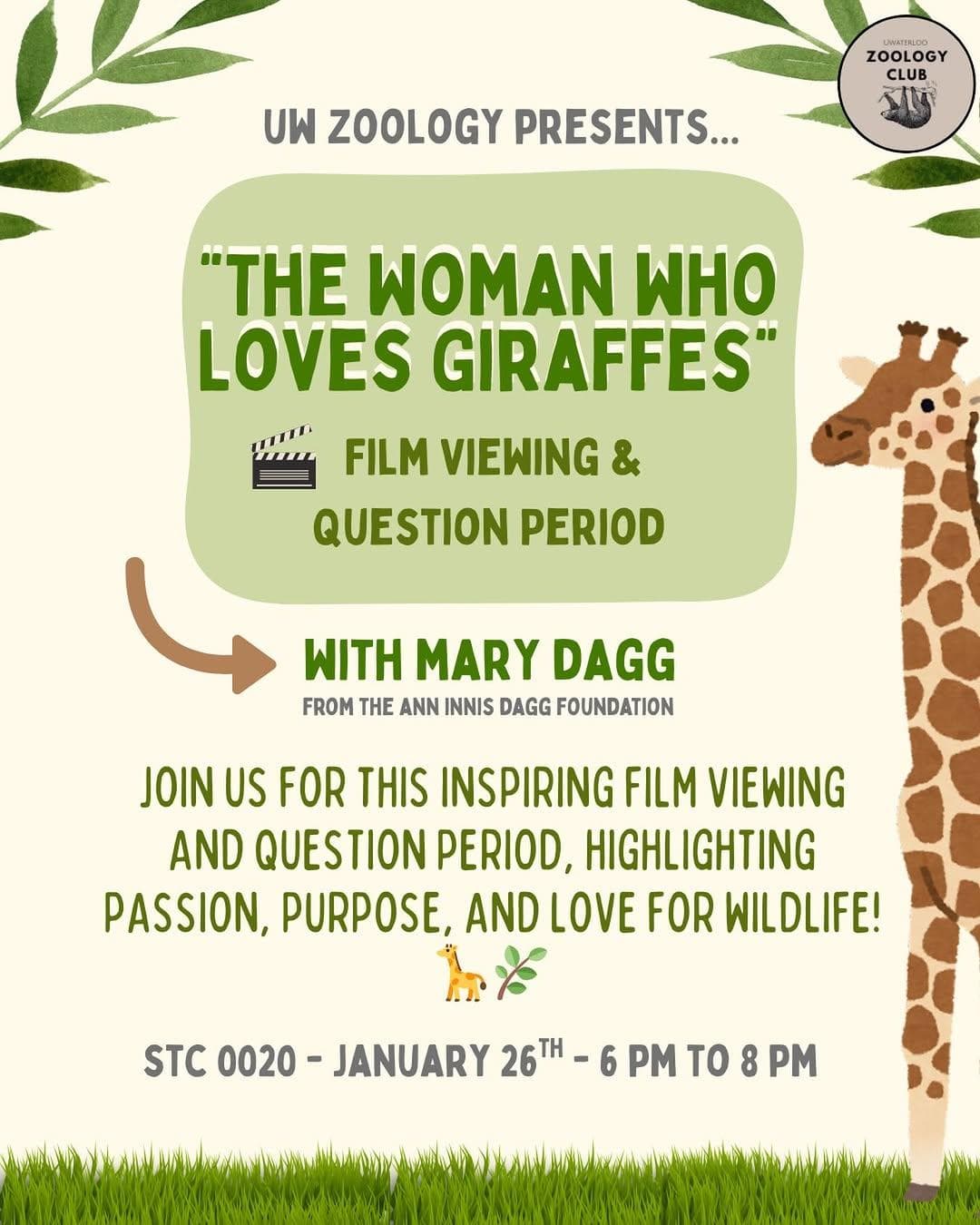 The Woman Who Loves Giraffes Film Viewing