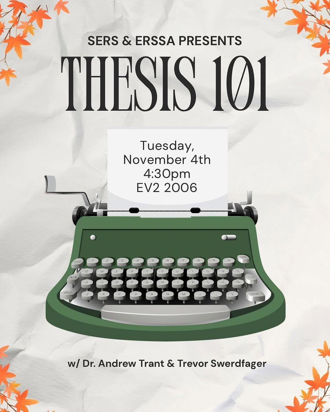 Thesis 101 Workshop