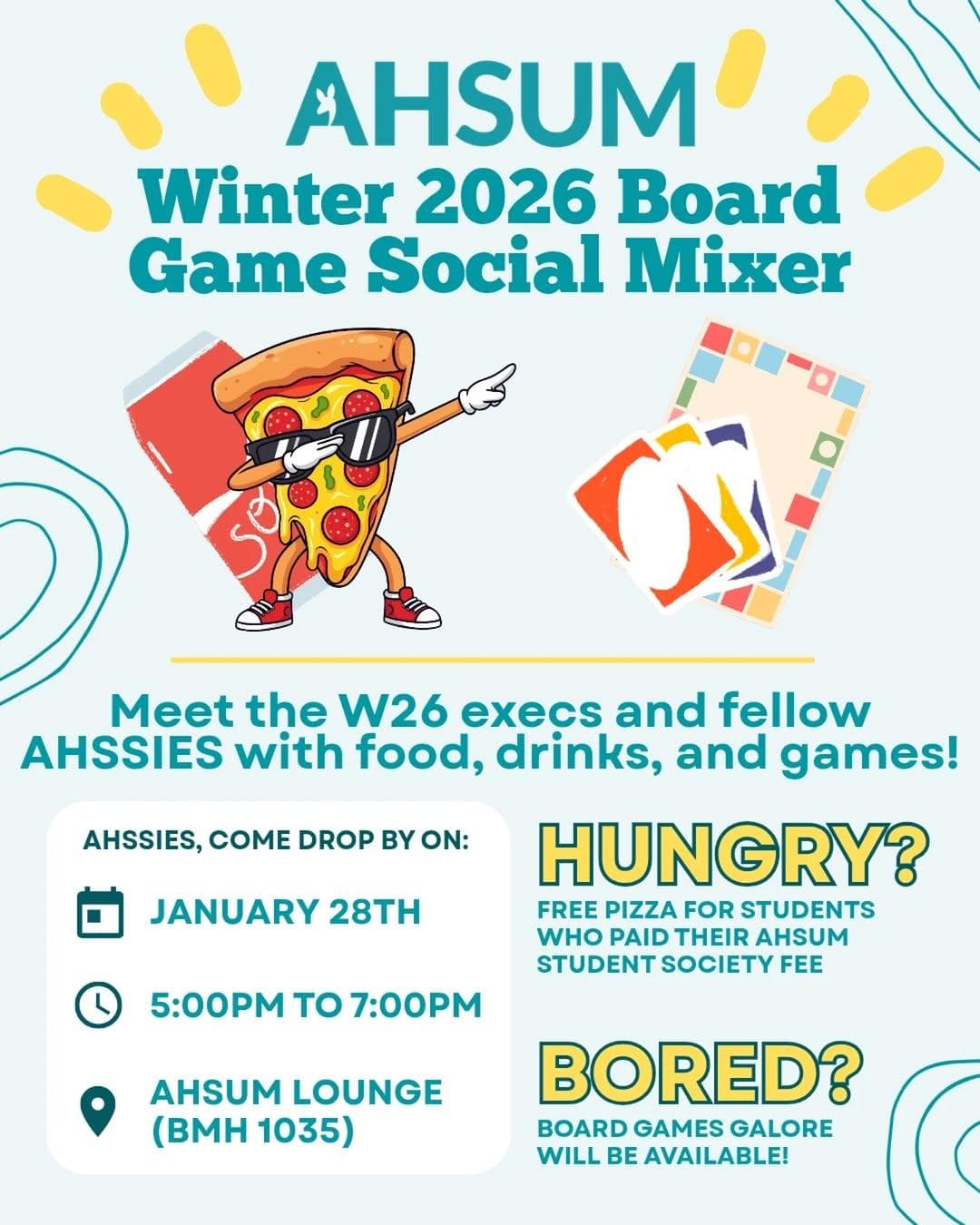 AHSUM Winter 2026 Board Game Social Mixer