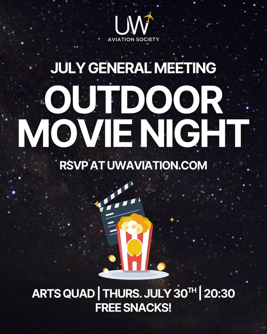 July General Meeting: Outdoor Movie Night