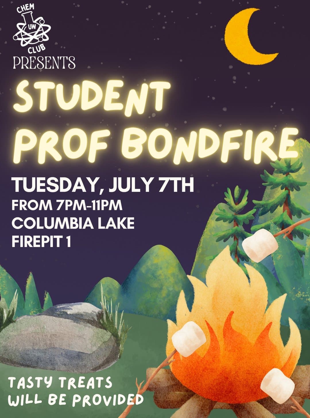 Student Prof Bonfire