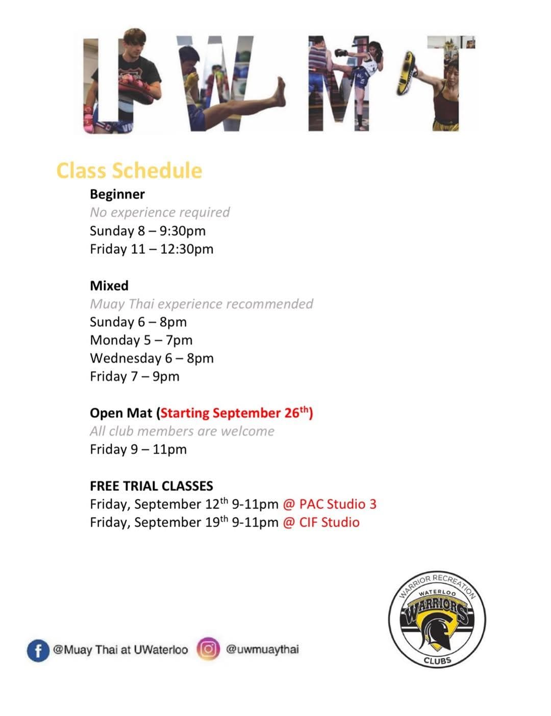 Free Trial Classes - Muay Thai
