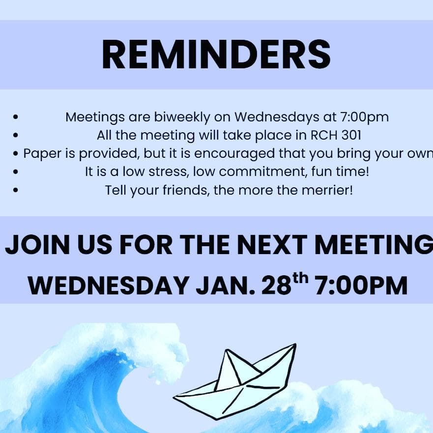 Origami Club Meeting