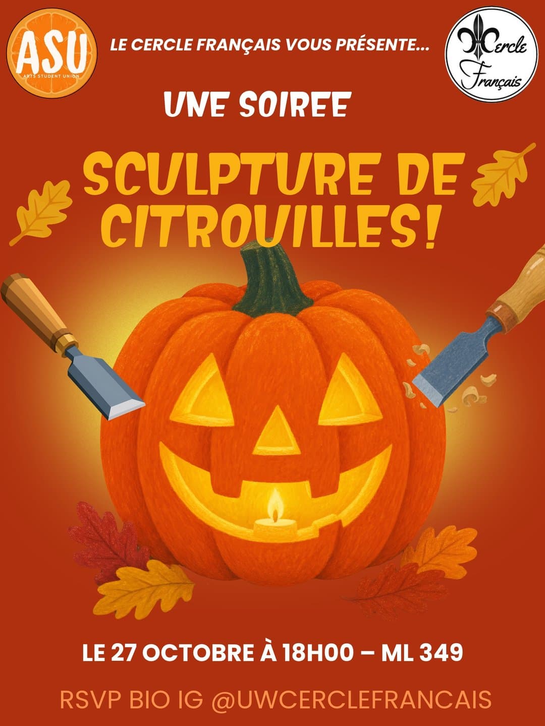 Soirée Sculpture de Citrouilles