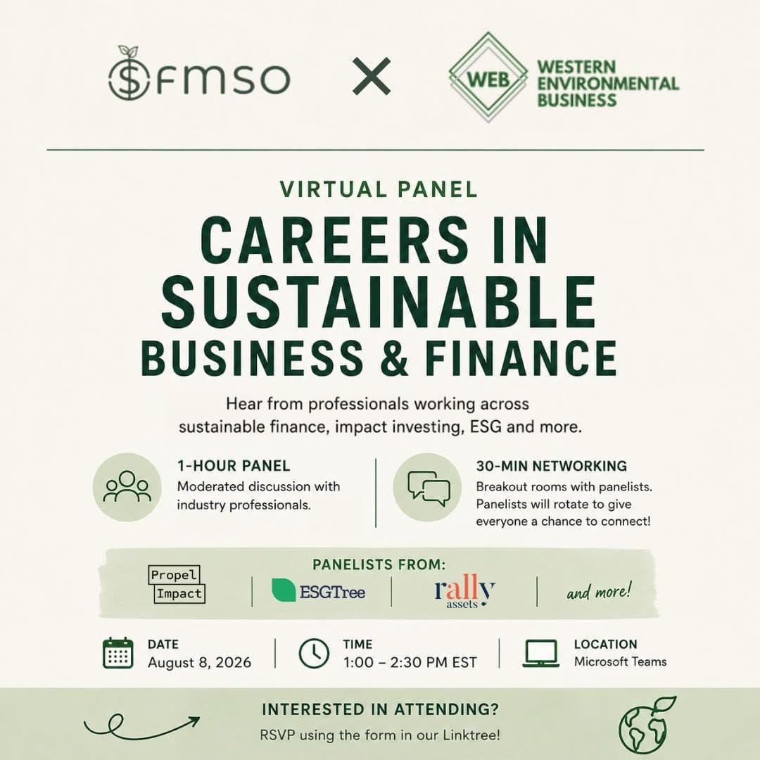 Careers In Sustainable Business & Finance
