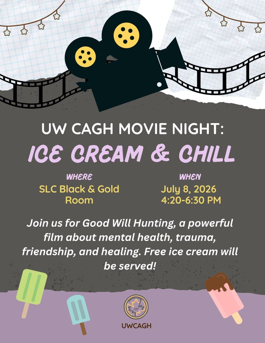 UW CAGH Movie Night: Ice Cream & Chill
