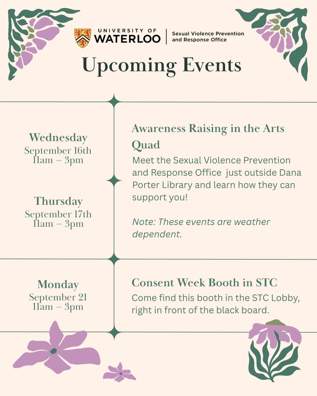 Consent Week Booth in STC Lobby