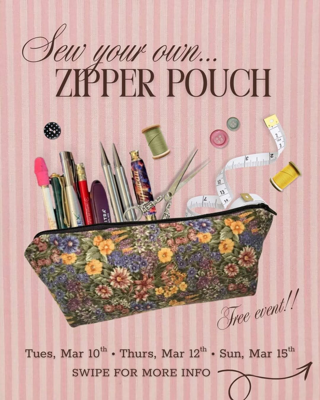 Sew Your Own Zipper Pouch