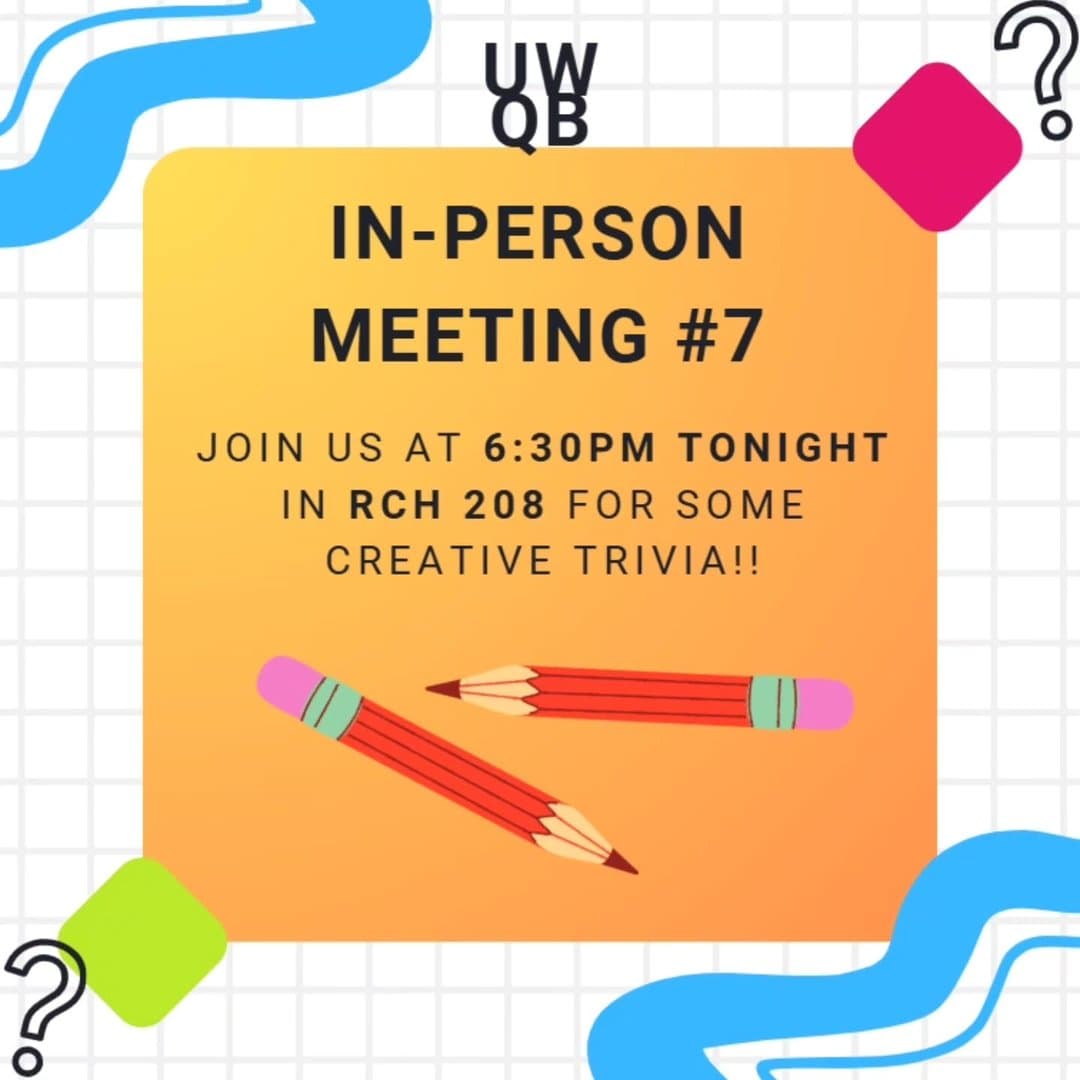 Quizbowl Meeting #7: Question-Writing Session