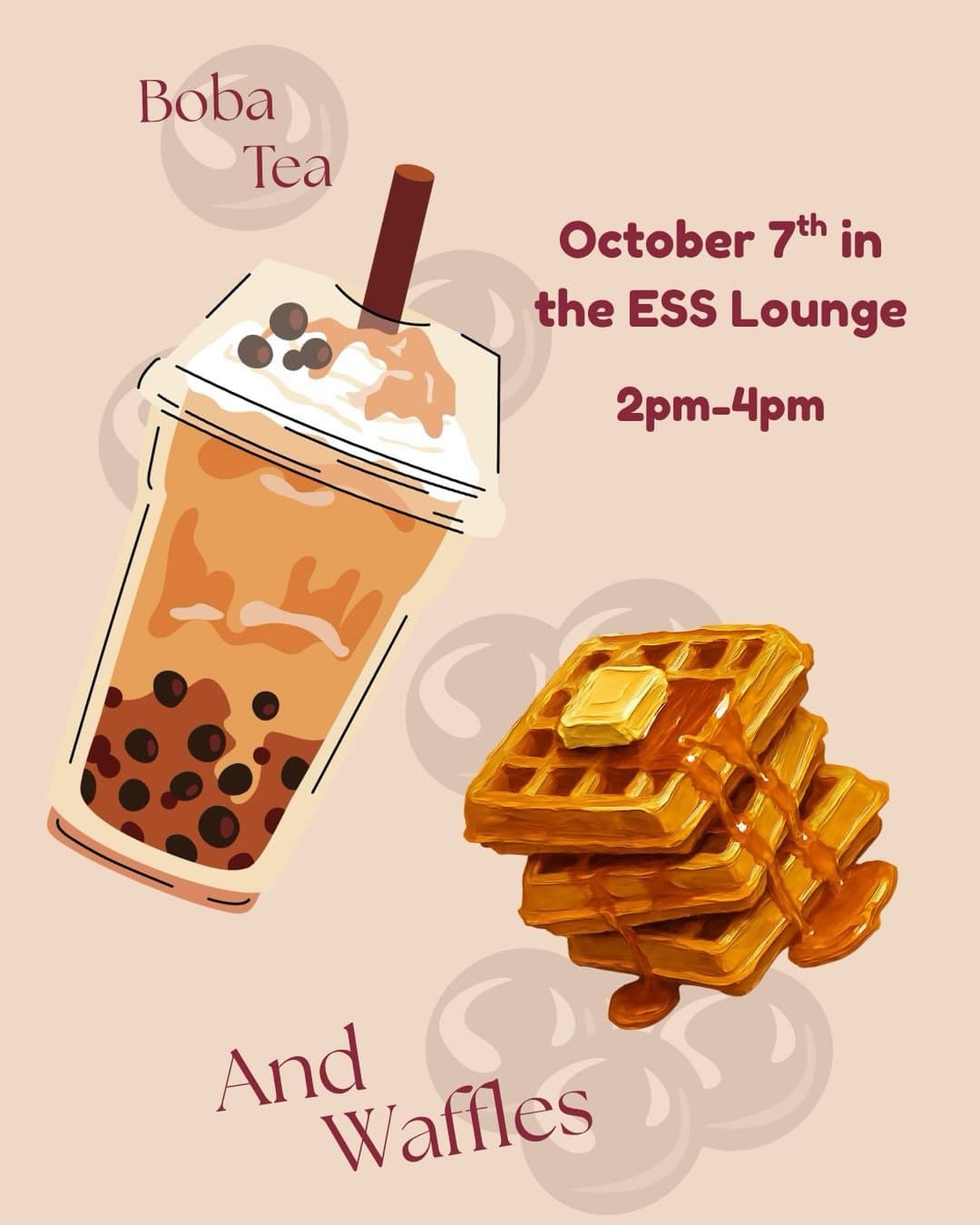 Boba Tea And Waffles