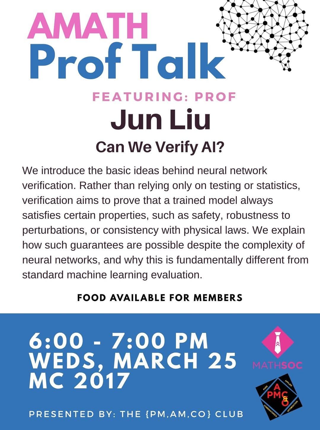 AMATH Prof Talk: Can We Verify AI?