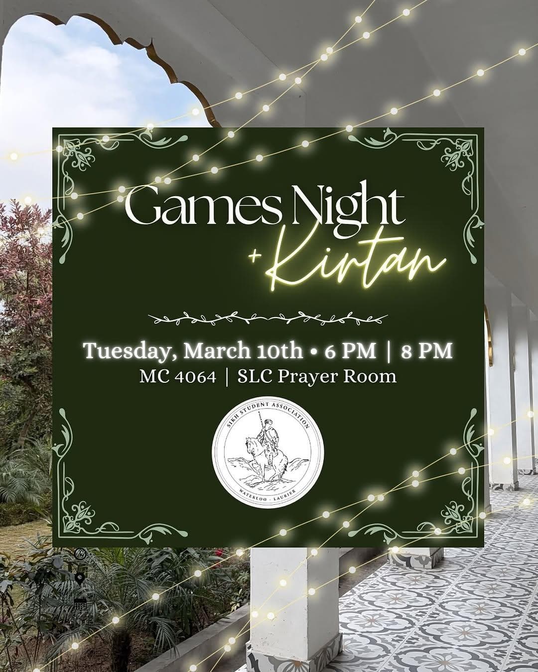 Games Night + Kirtan