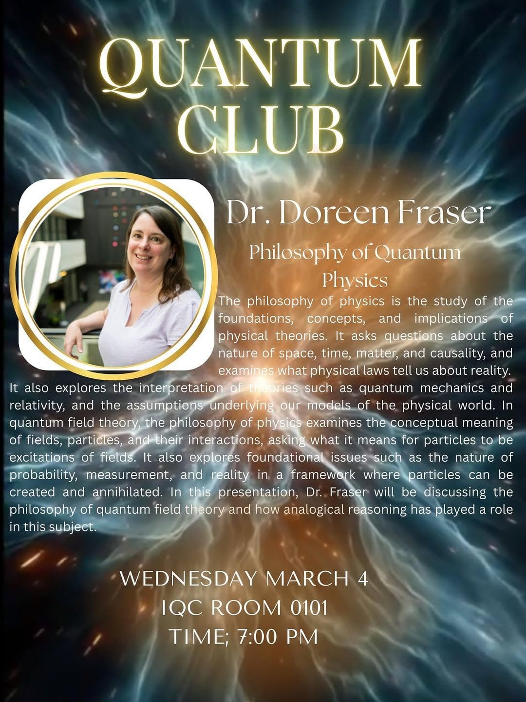 Dr. Doreen Fraser — Philosophy Of Quantum Physics