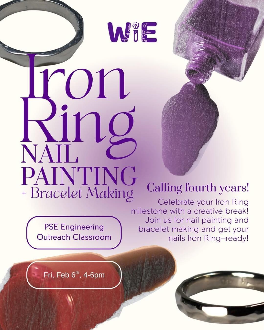 Iron Ring Nail Painting + Bracelet Making