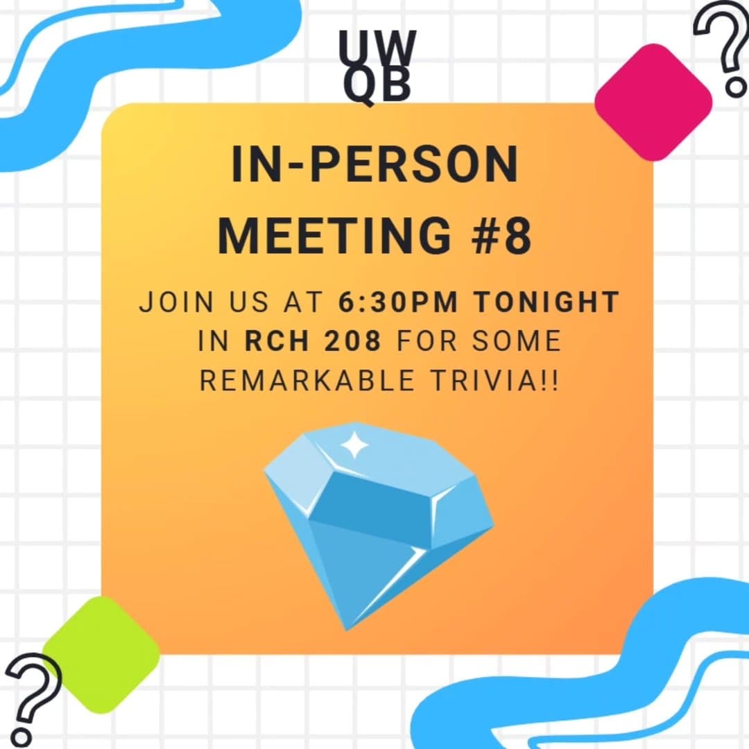 UW Quizbowl Weekly Meeting