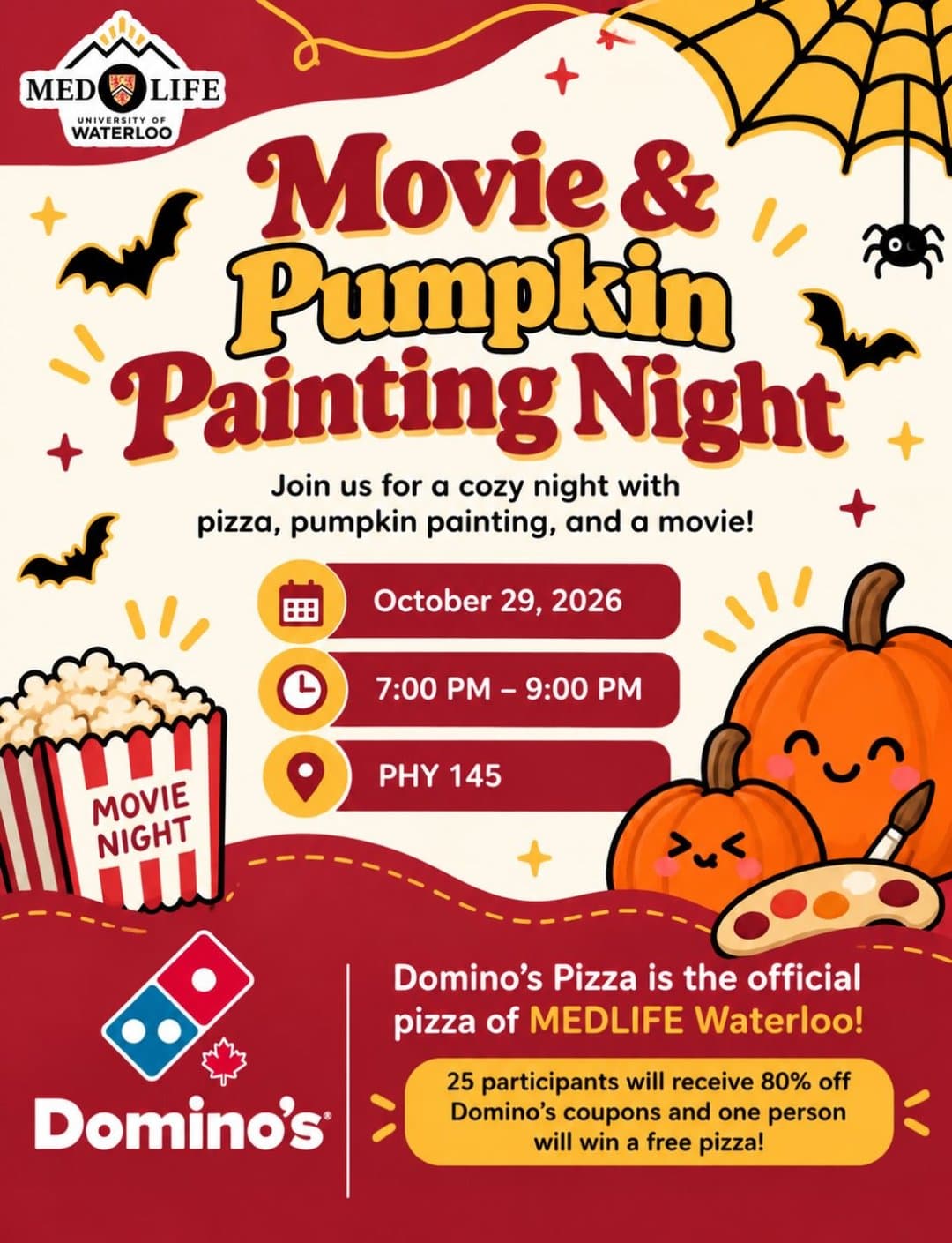 Movie & Pumpkin Painting Night