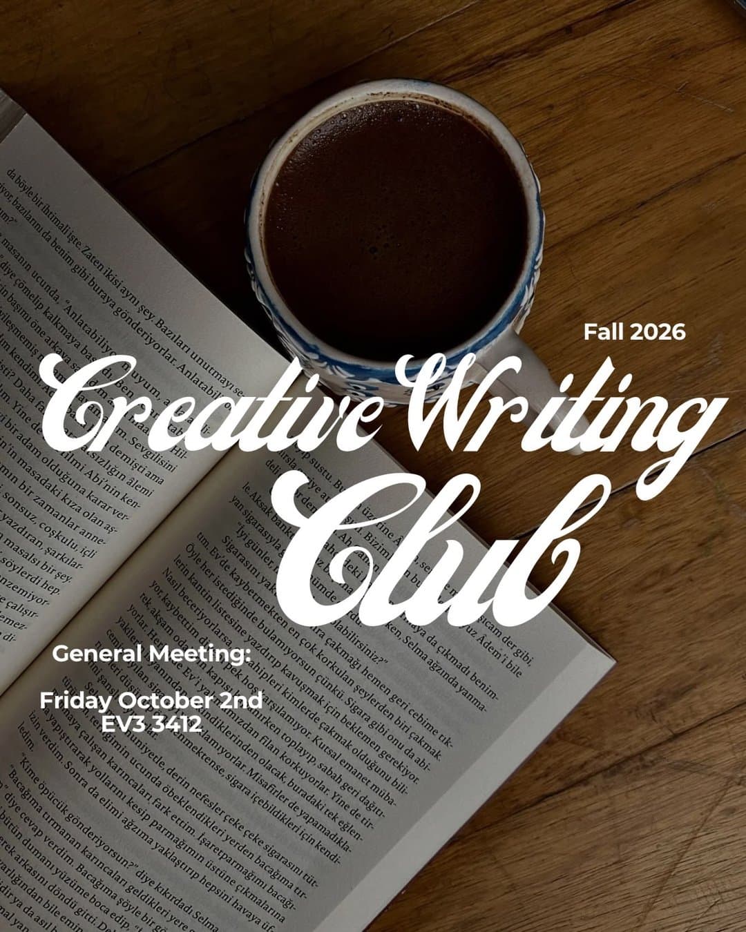 Creative Writing Club General Meeting