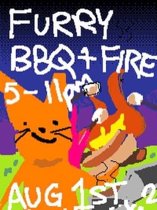Furry BBQ + Fire