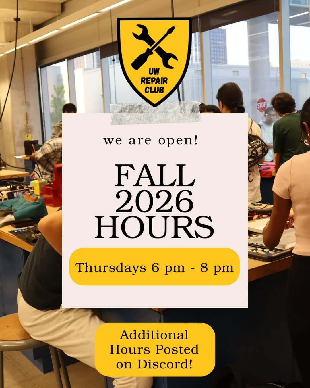 Repair Club Open Hours