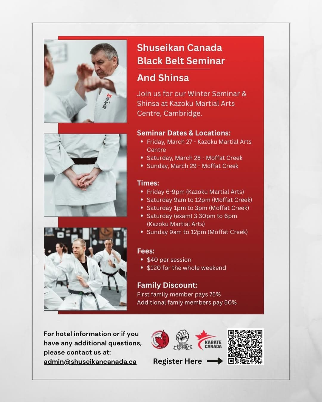 Shuseikan Canada Black Belt Seminar and Shinsa