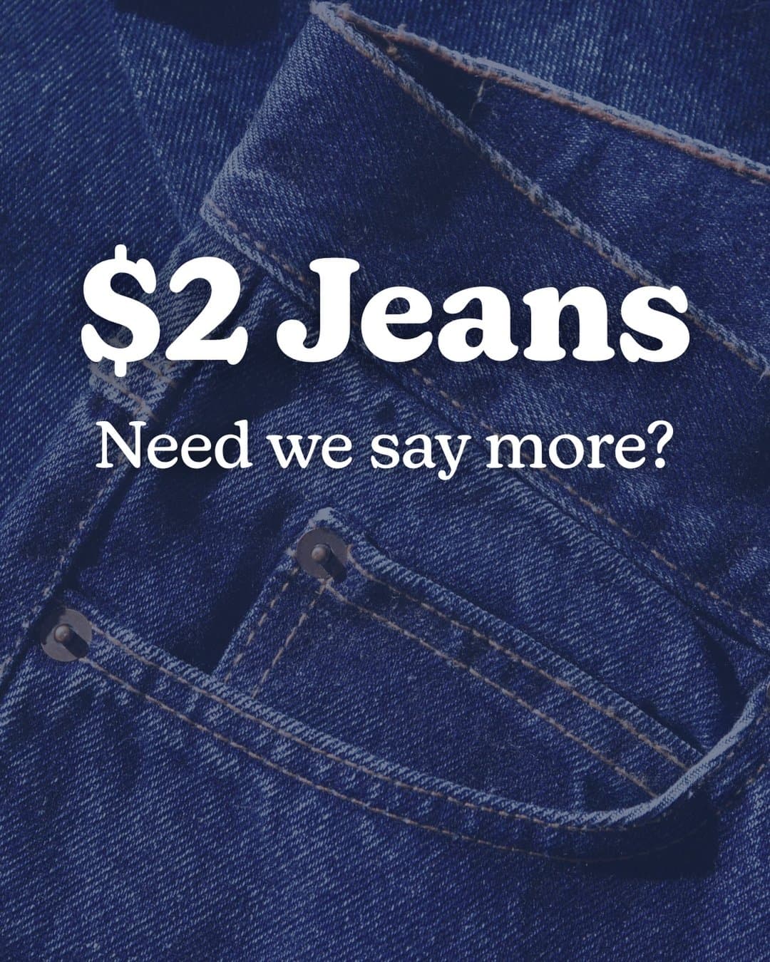 $2 Jeans Sale