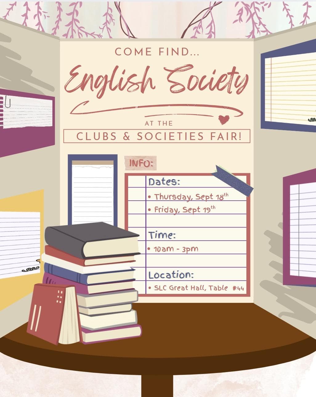 UW English Society Booth