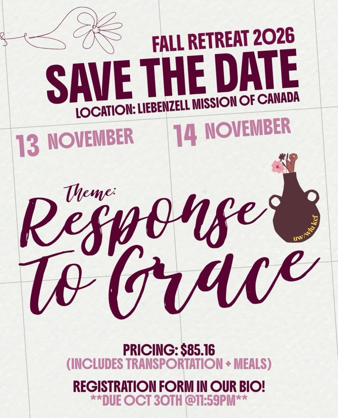Fall Retreat 2026: Response to Grace