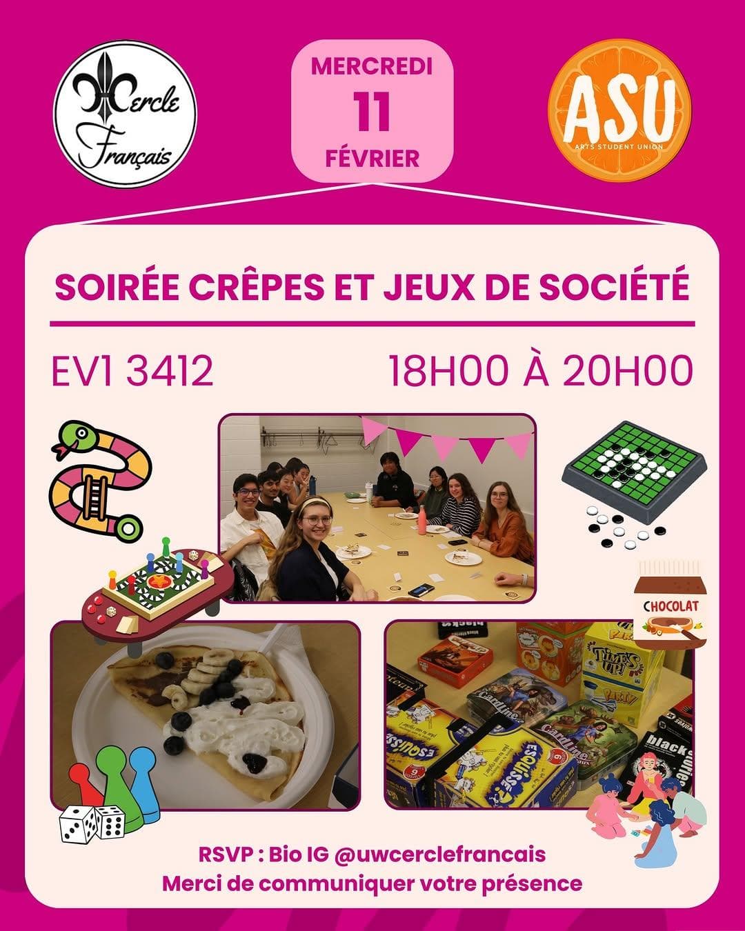 Soirée crêpes et jeux de société