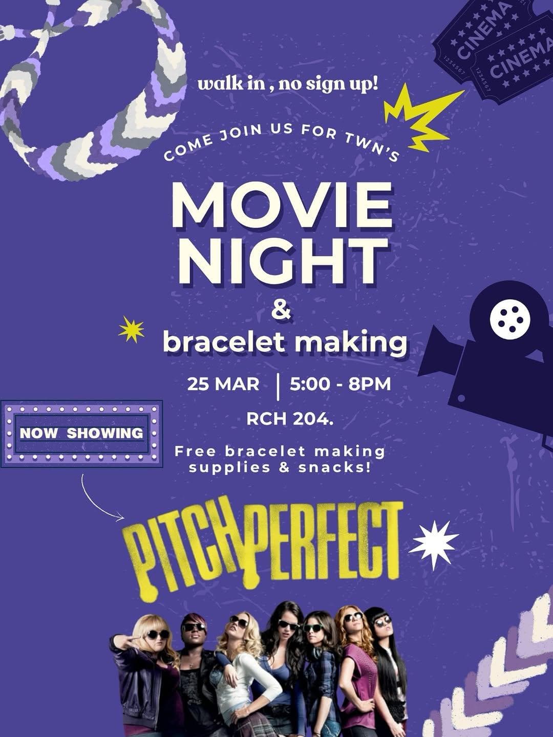 TWN’s Movie Night And Bracelet Making