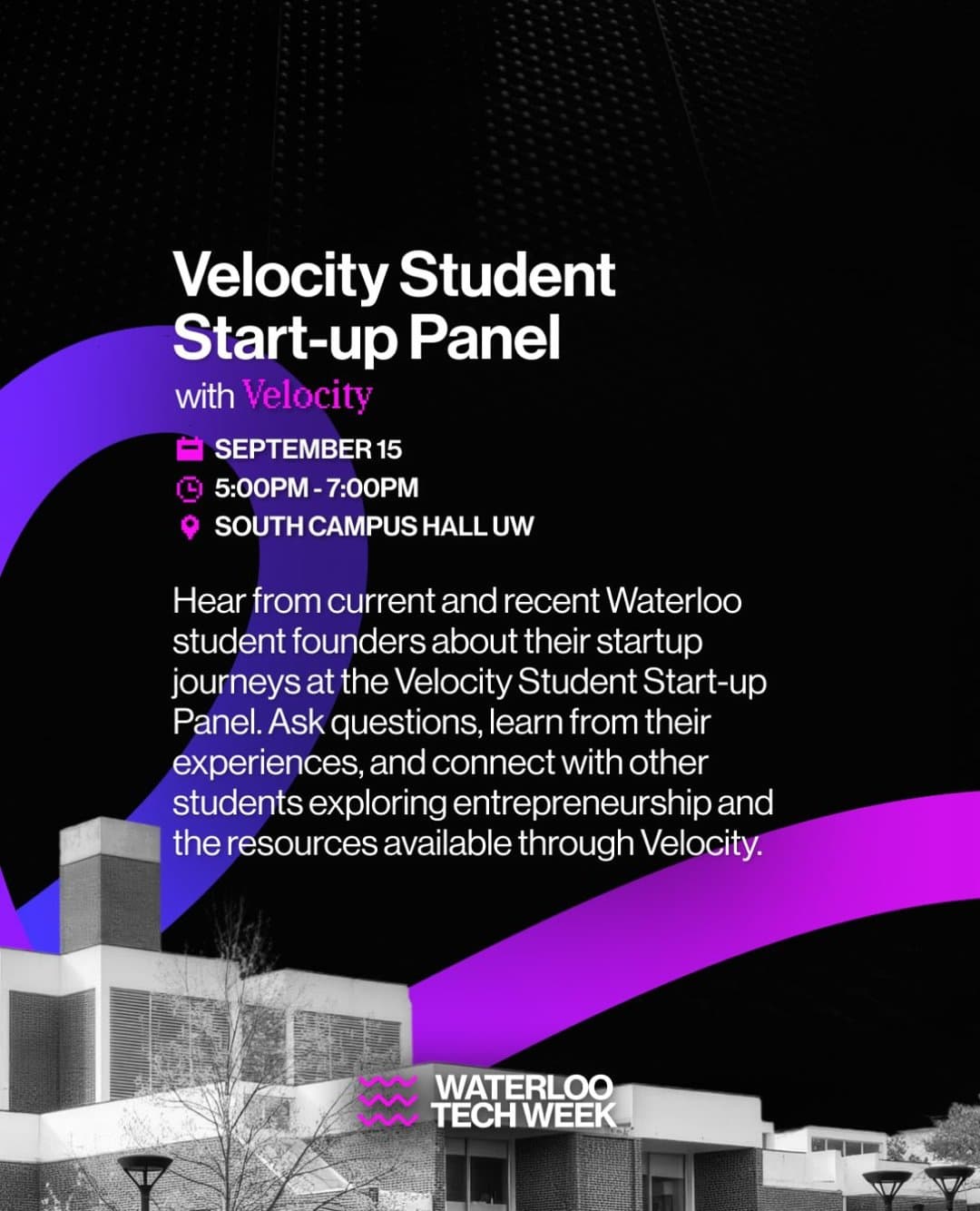 Velocity Student Start-Up Panel