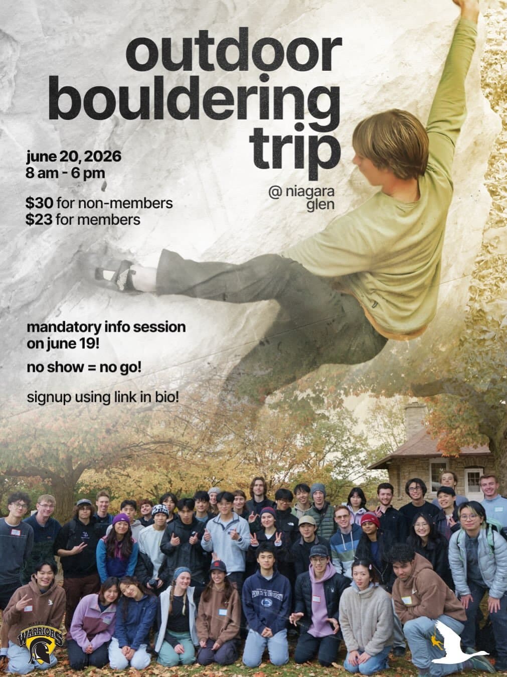 Outdoor Bouldering Trip – Niagara Glen