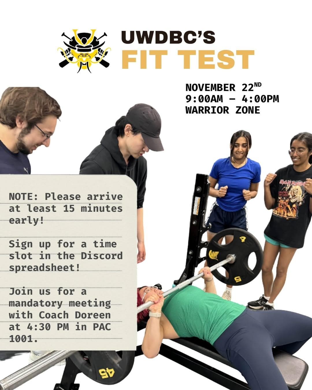 UWDBC’s Fit Test