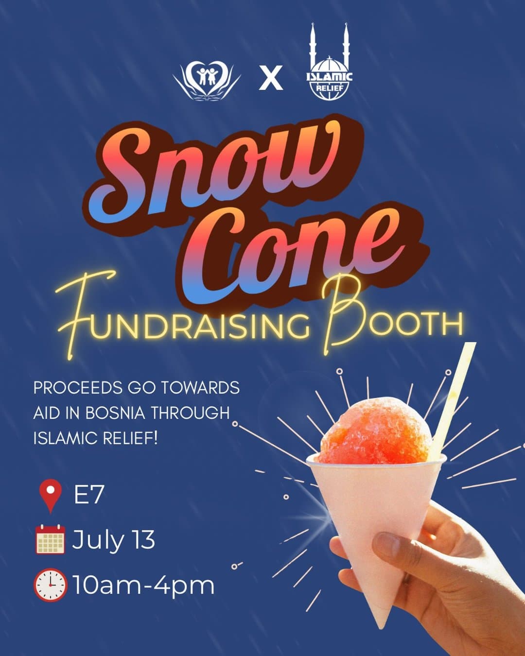 Snow Cone Fundraising Booth