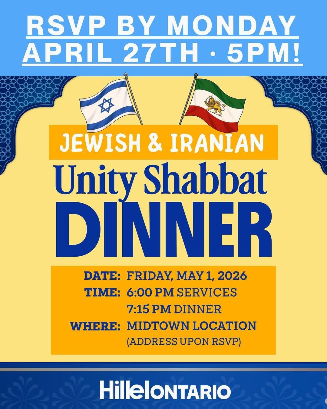 Jewish & Iranian Unity Shabbat Dinner