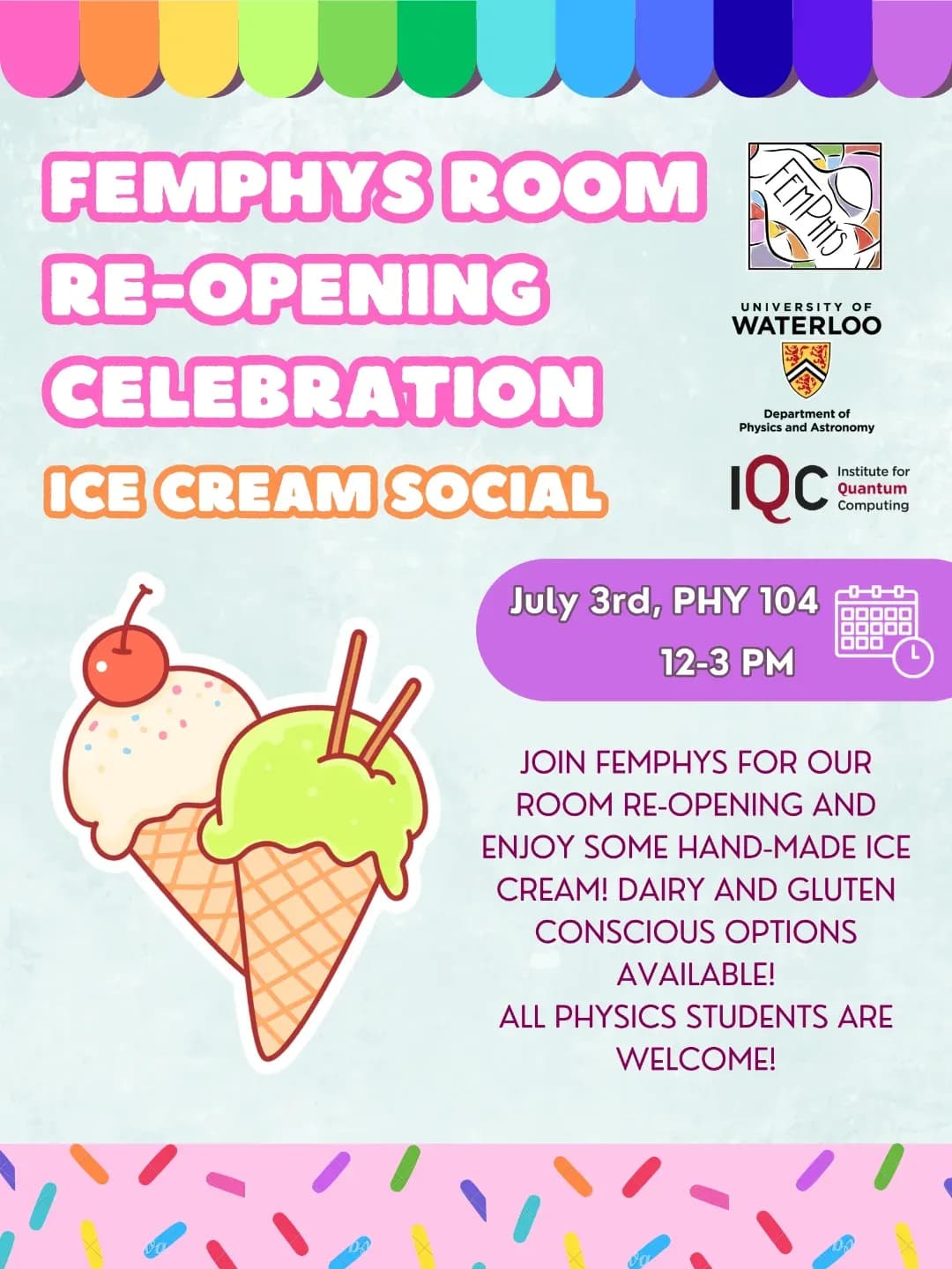 FemPhys Room Re-Opening Celebration