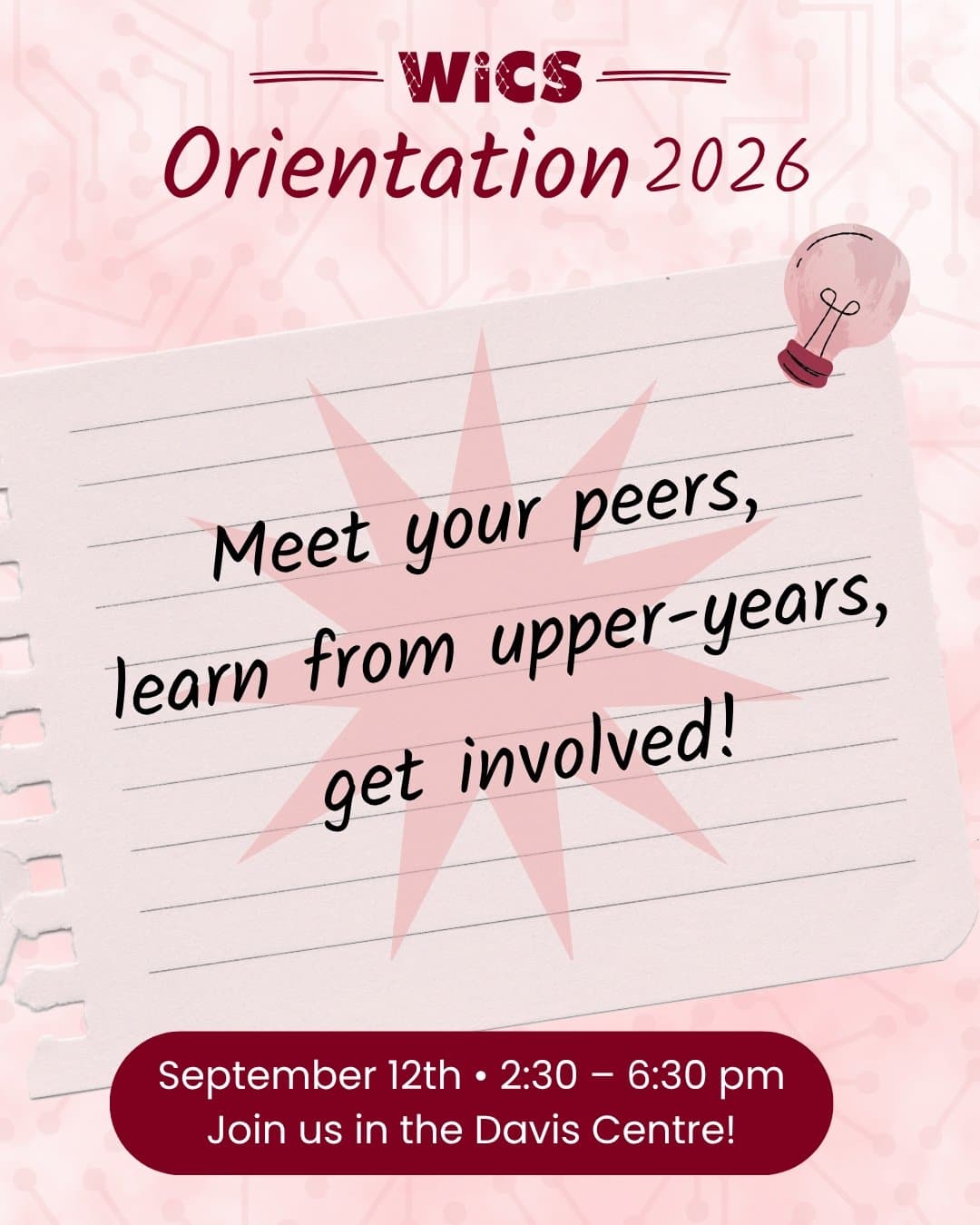 WICS Orientation for First Years