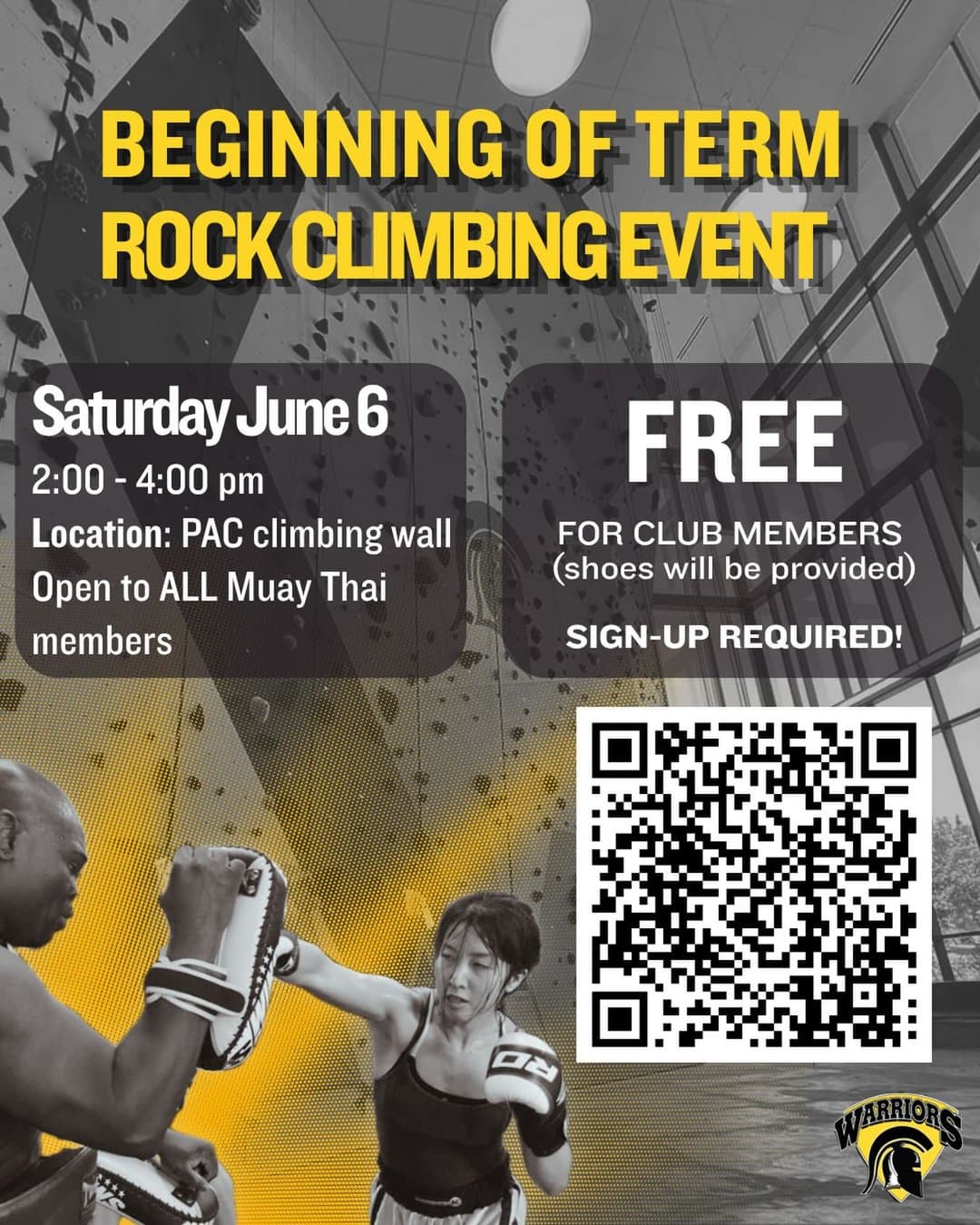 Beginning Of Term Rock Climbing Event