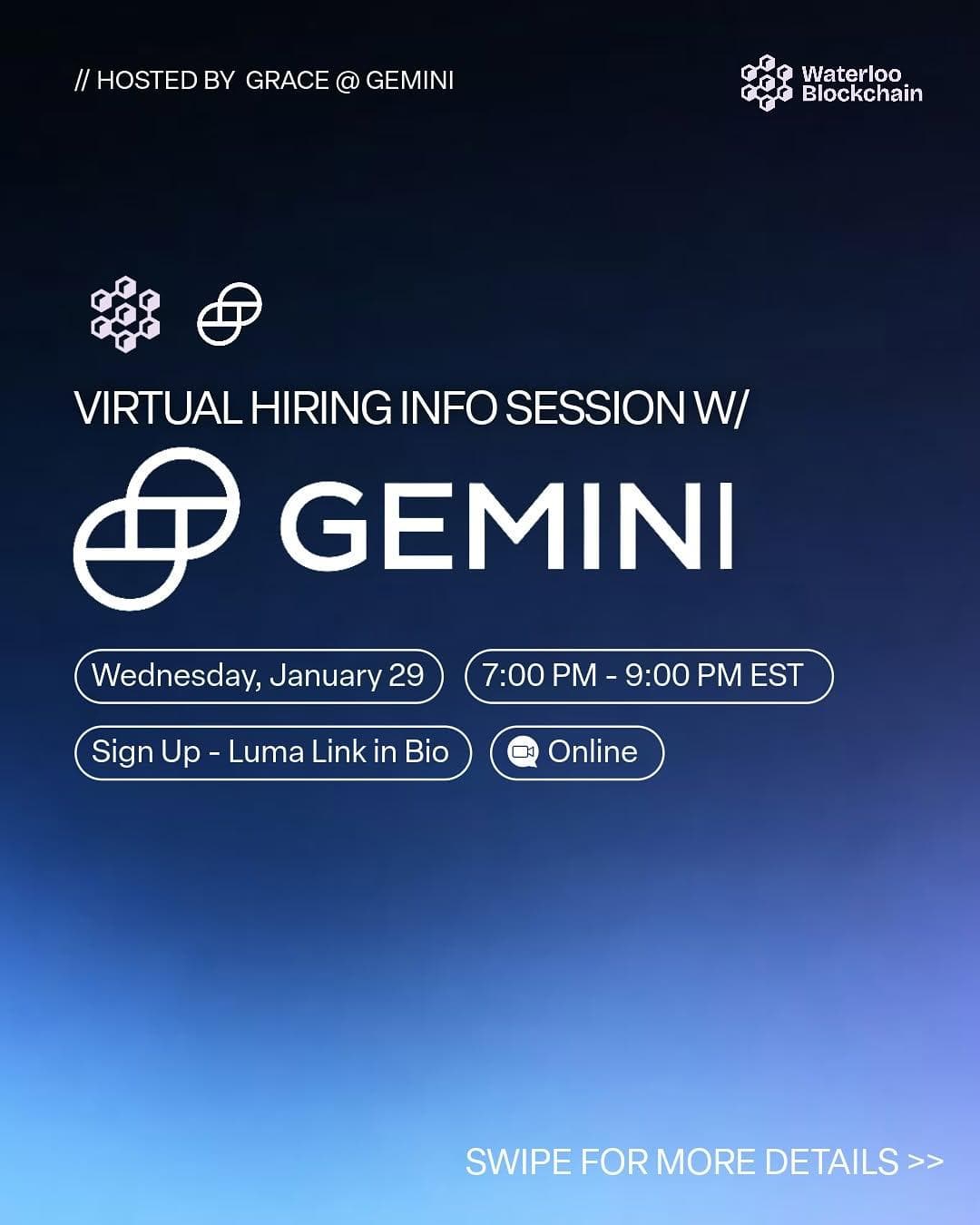 Virtual Hiring Info Session With Gemini