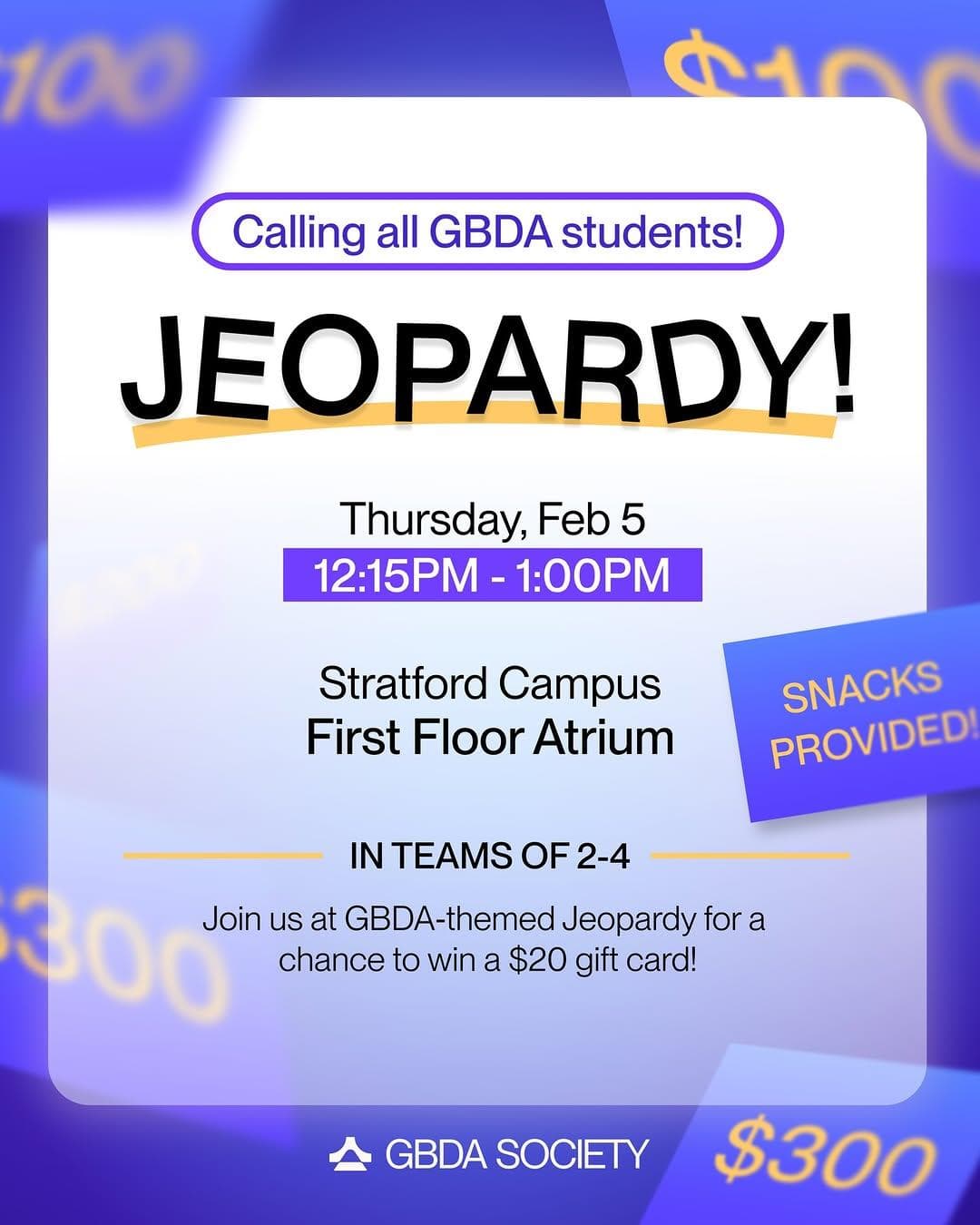 GBDA Jeopardy!