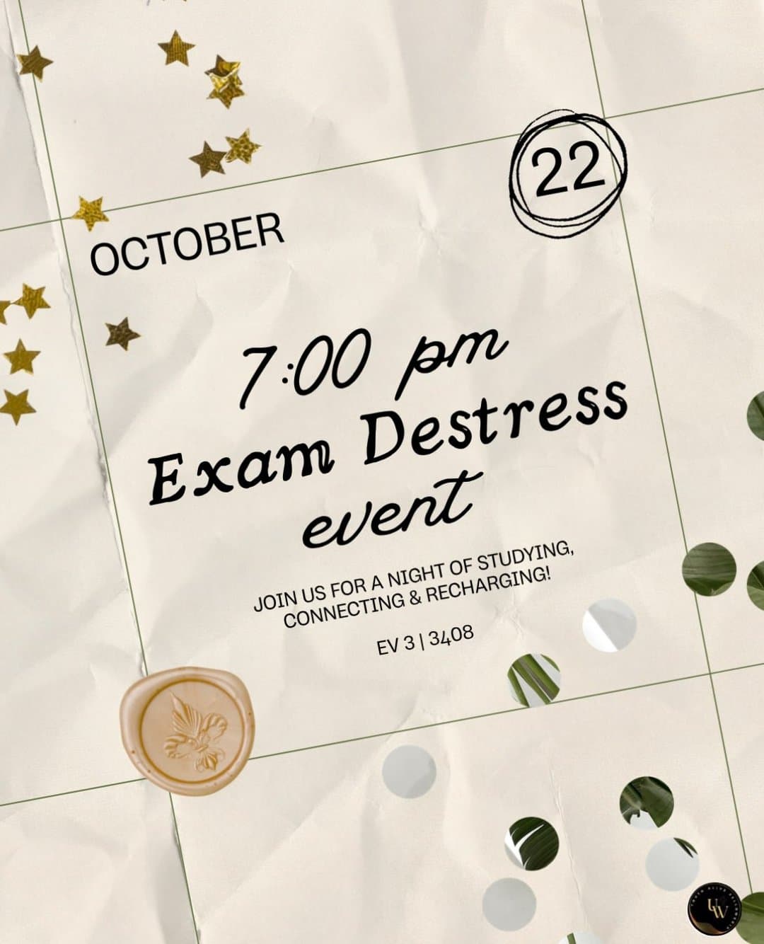 Exam De-Stress Event