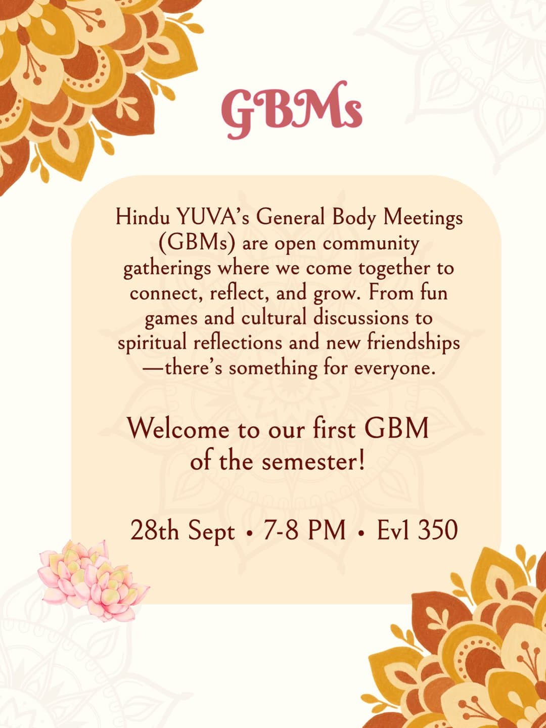First General Body Meeting Of The Semester