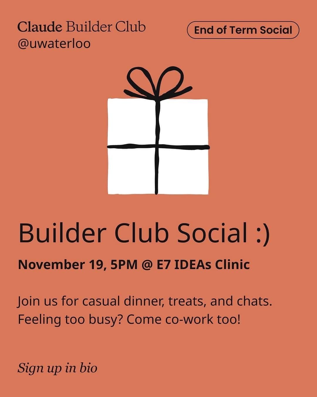 Builder Club Social :)