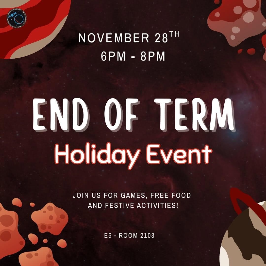 End of Term Holiday Event